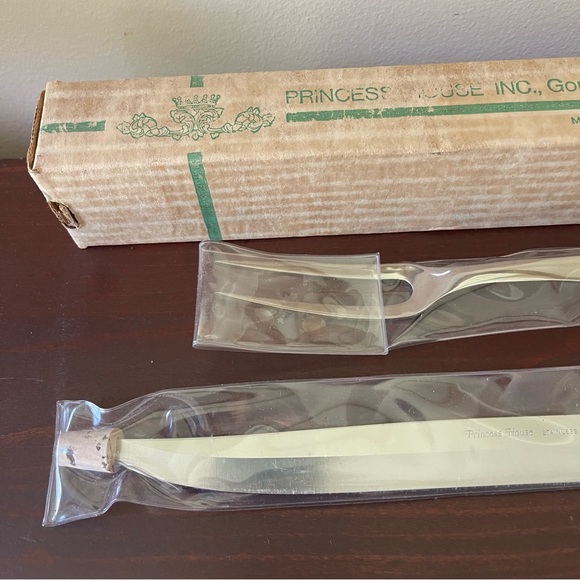 Princess House Stainless Steel Carving Set In Box - Picture 3 of 10